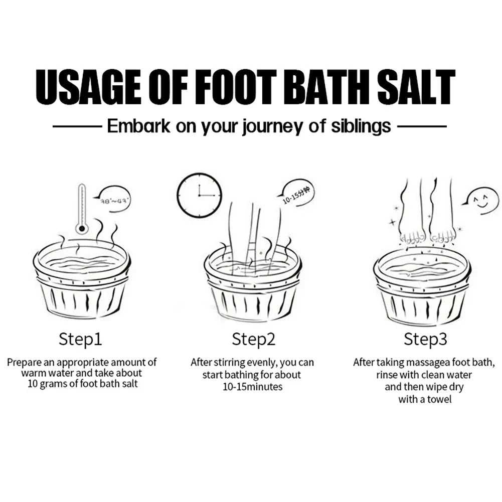 60g Rose Infused Sea Salt Bath Salt Removes Dead Skin Rich In Rose Extract Deep Cleansing Soak Salt for Manicure Pedicure