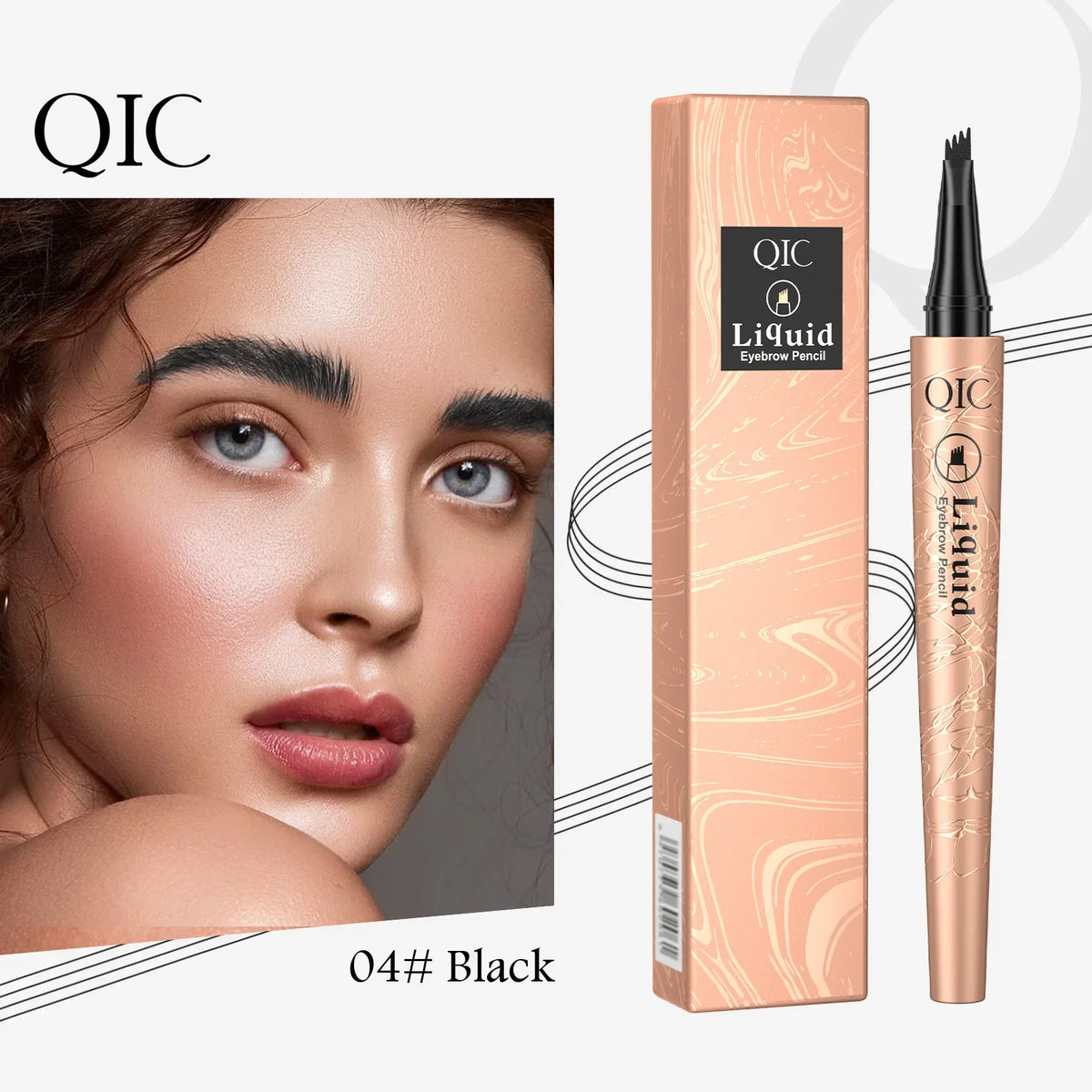 4 Tips Eyebrow Pen Waterproof Anti-smudge Long Lasting Liquid Brow 4 Colors Microblading Natural Wild Eyebrow Makeup