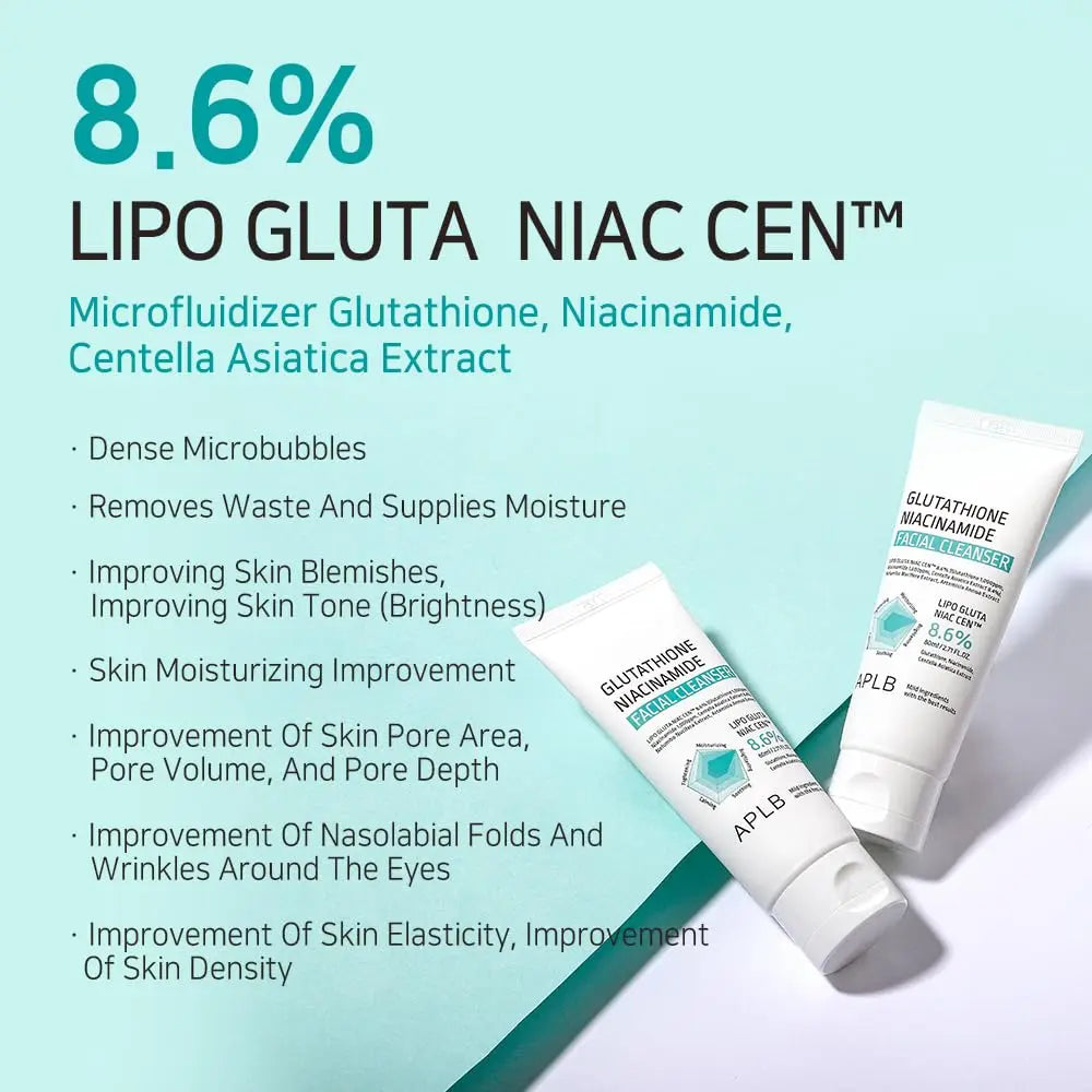 APLB Glutathione Niacinamide Facial Cleanser | LIPO GLUTA NIAC CEN™ 8.6% 2.71 FL.OZ/Korean Skincare