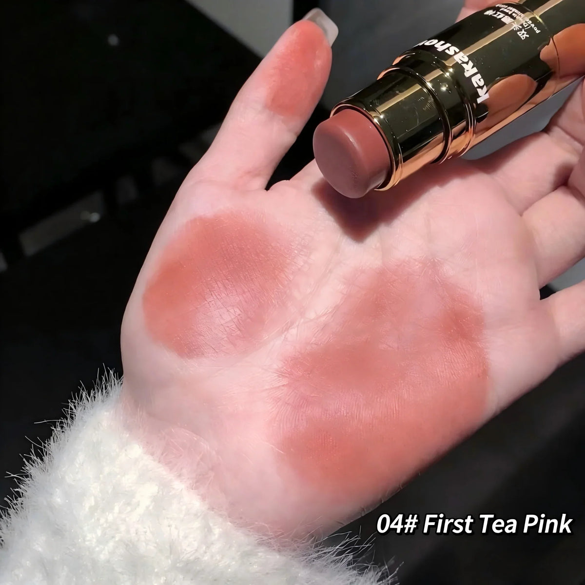 Kakashow Double-Ended Blush Stick Low-Saturation Creamy Blusher Face Rouge for Delicate Natural Finish
