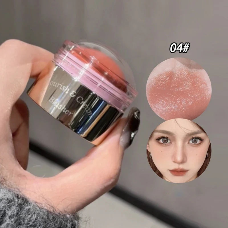 Blush Cream 6 Colors Natural Makeup Cheek Contour Lasting Matte Velvet Mousse Blush Mud Peach Cream Rouge Cheek Tint Cosmetics