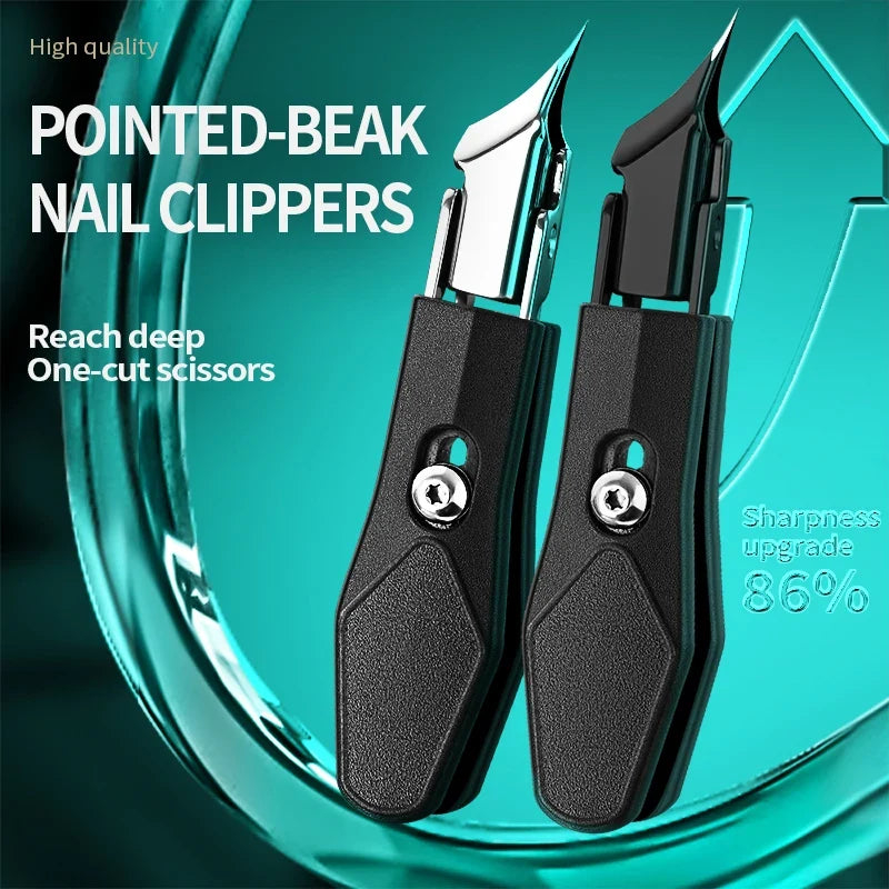 25° Slant Edge Nail Clipper Wide Opening Stainless Steel Professional Ingrown Toenail Tools Eagle Beak Oblique Toe Nail Trimmers