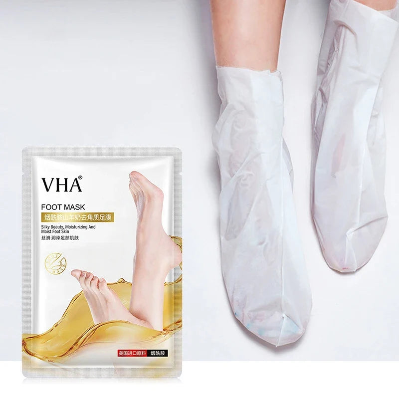 1/3/5 Pairs Goat Milk Exfoliating Foot Mask Feet Pedicure Remove Dead Skin Moisturizing Foot Exfoliator Feet Masks Skin Care