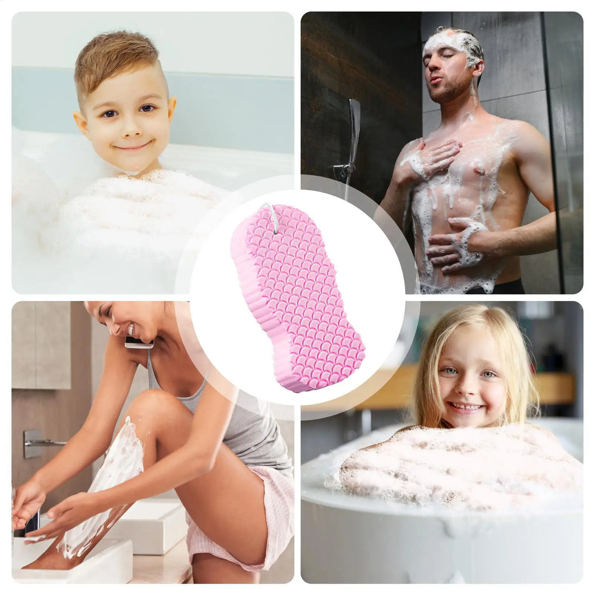 Bath Sponge Exfoliating Bath Scrubbing Sponges Body Washcloth Skin Scrubber Relax Exfoliating Skincare Shower Scrubbing Tool