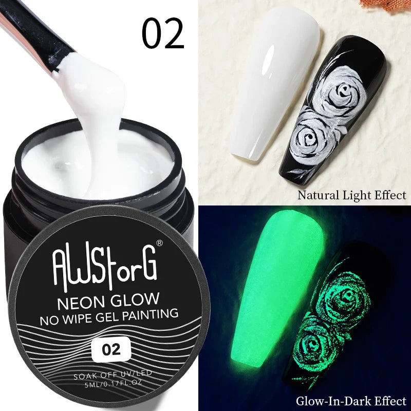 AWStorG 5ML Super Silver Metallic Gel Nail Polish Metal Effect Painting Gel Chromes Varnis Semi Permanent for Nail DIY