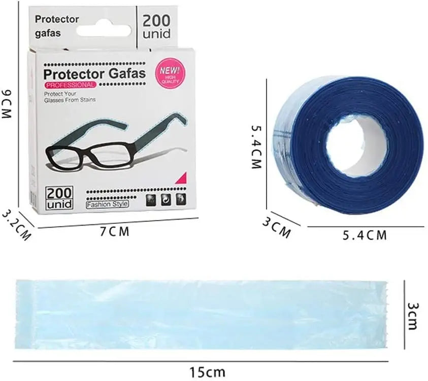 200ps/Box Disposable Glasses Leg Sleeves Cover Hairdressing DIY Barber Hair Coloring Styling Eyeglasses Protector Accessory Tool