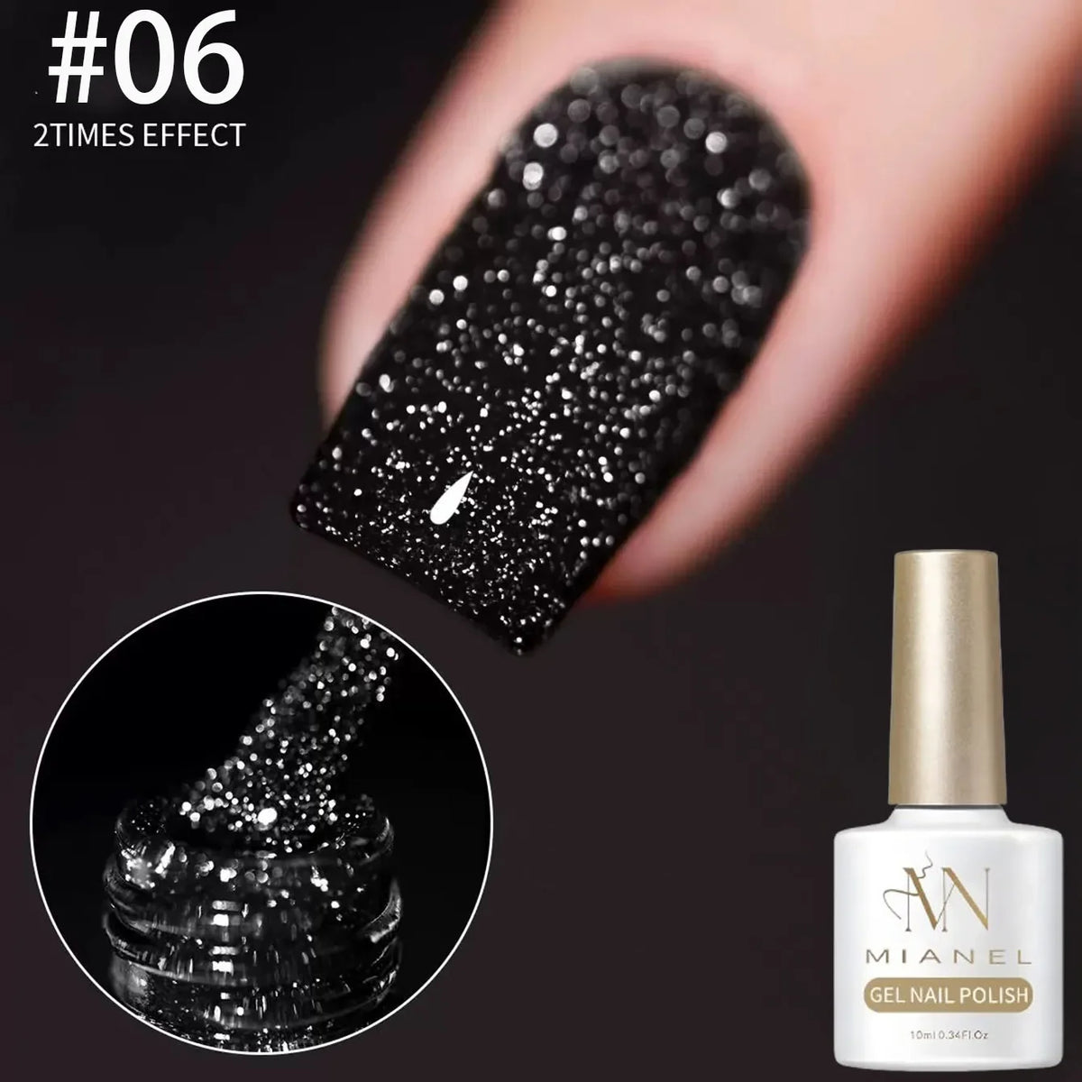 1-12pcs Wine Red Flash Crushed Strobe High Density Diamond Glitter Gel Nail Polish Black Nails Red Nails White Nails