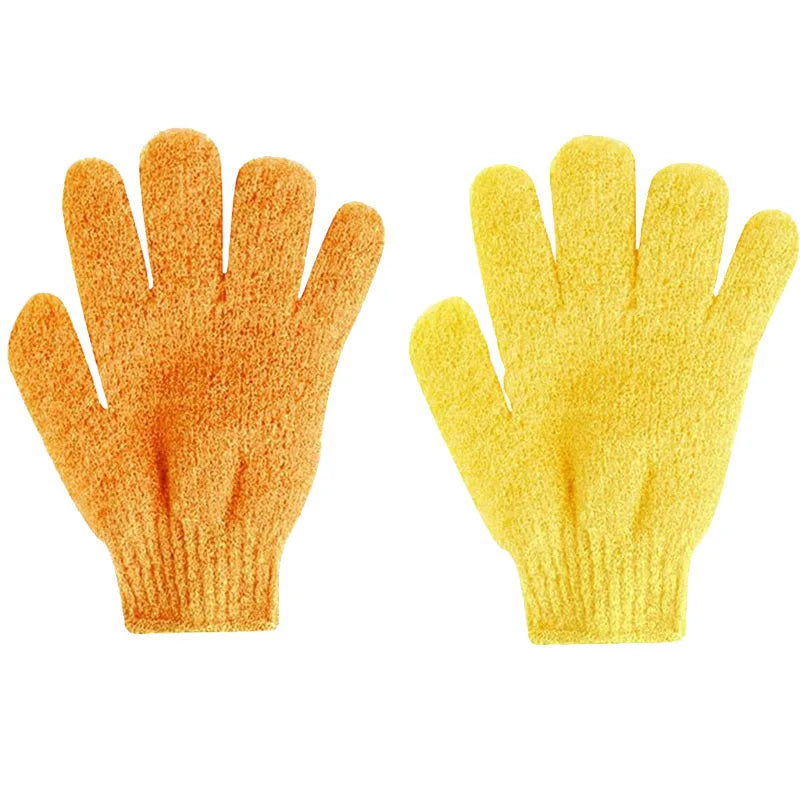 1/2Pcs Five Fingers Bath Gloves Peeling Exfoliating Household Shower Towel Scrub Body Wash Elastic Wipe Back Body Cleaning Tools