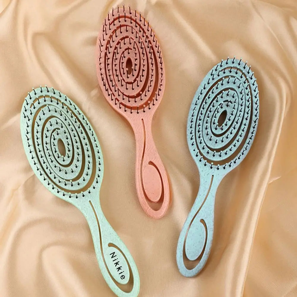 Flexible Hairdressing Styling Comb Soft Pins Massage Comb Hair Combs Wet and Dry Hair Brush