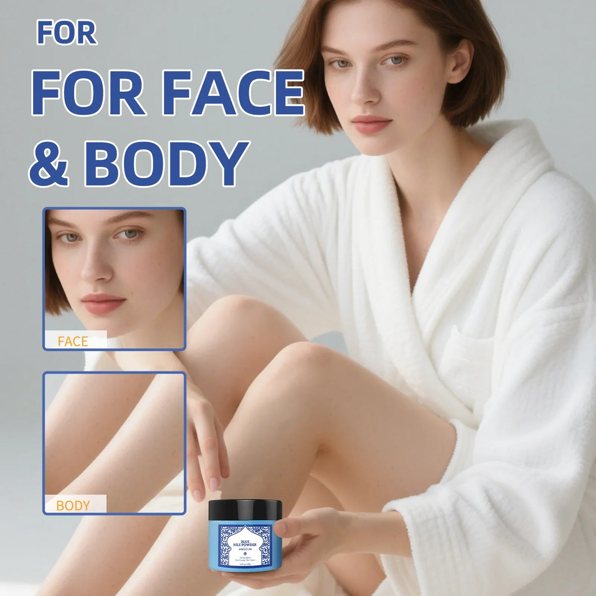 15-Min Mineral Skin Reset Mask 120g - Moroccan Lathering Powder for Face & Body, Deep Cleanse & Perilla Leaf Nourishment.