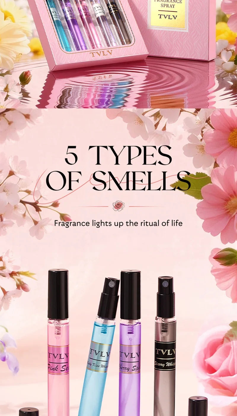 Fragrance spray set, long-lasting fragrance, 4-piece pack, hair fragrance spray, floral fragrance spray