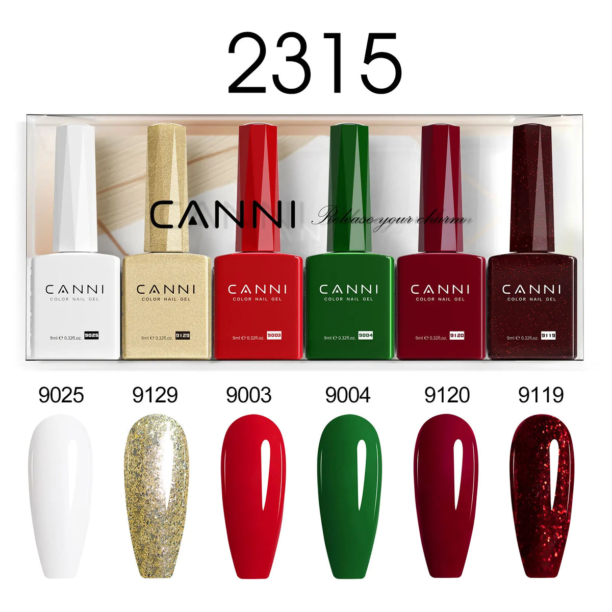 CANNI VIP Kit Hema Free Nail Gel Polish Crystal Cat Eye Sparkle Diamond Semi Permanent Soak Off UV LED Gel Varnish 9ml*8pcs