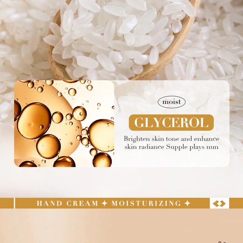 BIOAOUA Rice Raw Pulp Hand Cream Moisturizing Brighten Anti-cracking 30g