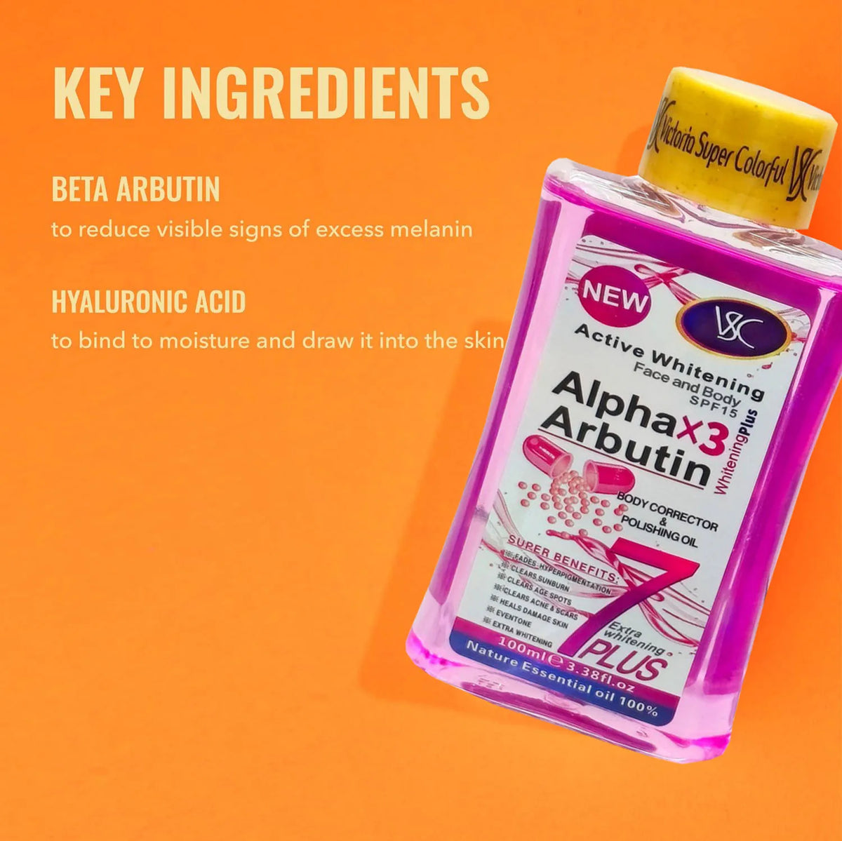 Alpha Arbutin Whitening Oil Smoothing Moisturizer Brighten Anti-Aging Nourishing Lighten Fine Lines Spots Body Massage Skin Care