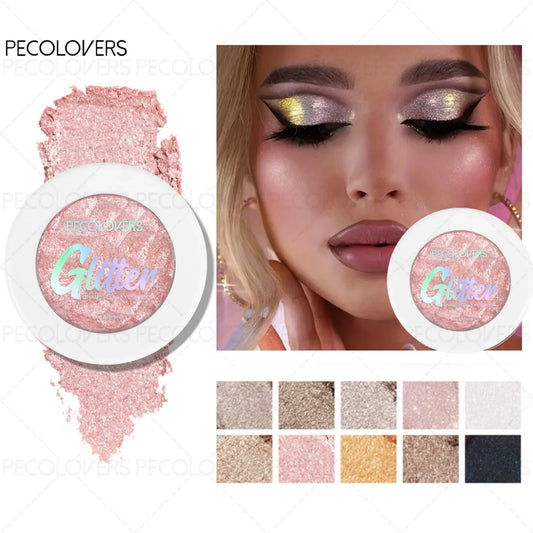 1PC Chameleon Eyeshadow Powder - Vibrant Pink Highlighter, Mashed Potato Texture, Long-Lasting Shimmer