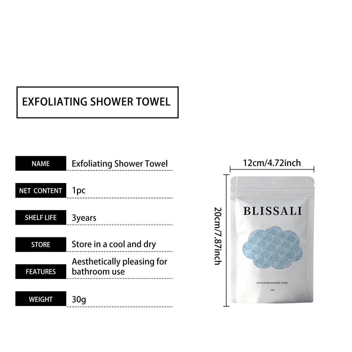 Back Scrubbing Towel Durable Exfoliating Body Towel Cleansing Skin Polishing Cloth Oil Control Dirt Removal Bath Accessories