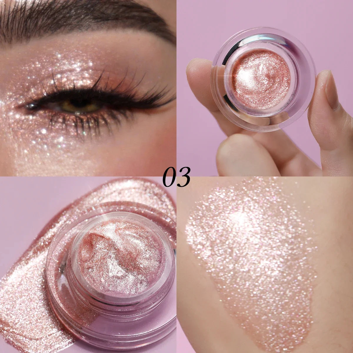 7 Color Liquid Eyeshadow Waterproof, non-sticky  rmt Highlighter & smoky eyeshadow with vivid color payoff Cosmetics