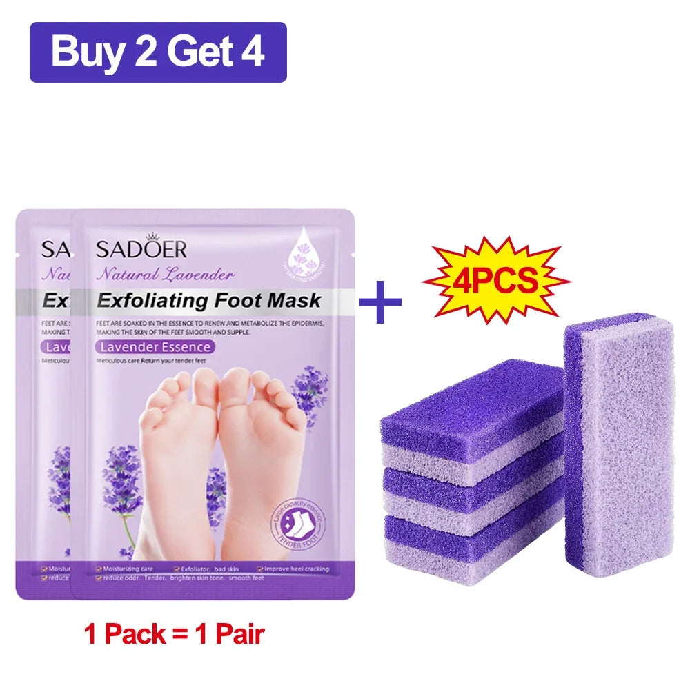 1-20Pair Exfoliating Feet Mask Exfoliating Foot Peel Mask Socks Pedicure Peeling Dead Skin Remover Feet Mask Peel Moisturizing