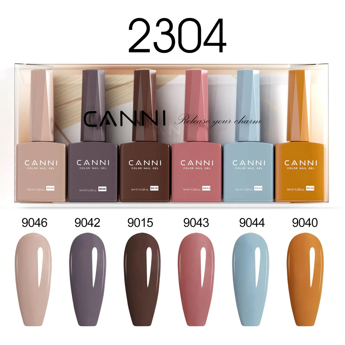 6pcs/kit CANNI Gel Nail Polish TPO FREE Nails Semi Transparent Jelly Pink Collection Soak Off UV LED Gel Diamond Top Coat Set