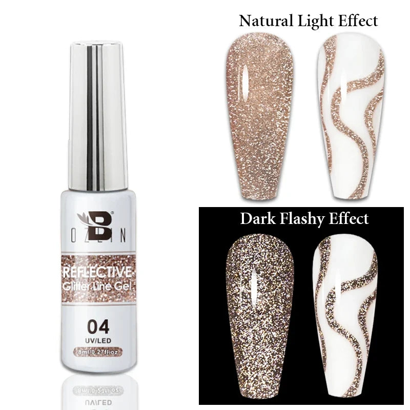AWStorG 5ML Super Silver Metallic Gel Nail Polish Metal Effect Painting Gel Chromes Varnis Semi Permanent for Nail DIY