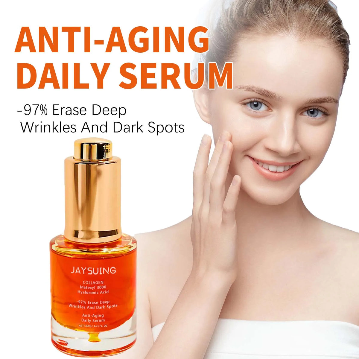 Collagen Firming Face Serum W-rinkles Removal Firming Lifting Anti A-ging Fade Fine Lines Essence Brighten Moisturizing Serum