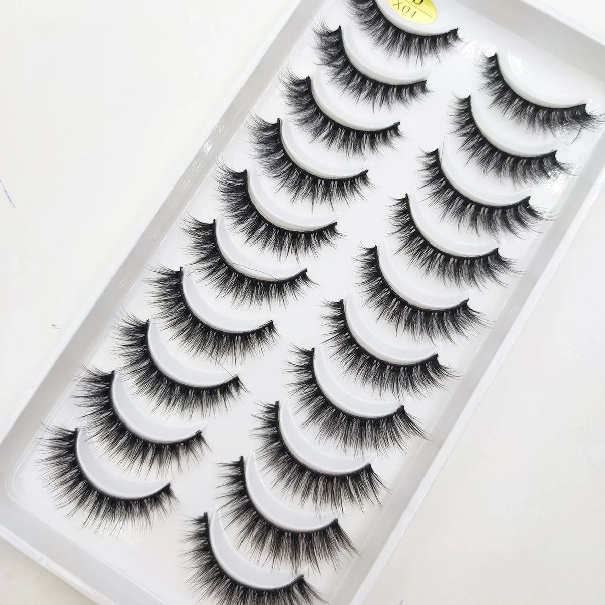 20 Style 10 Pairs Natural 3d Mink Lashes Soft False Eyelashes Cross Messy Dense Eye Lashes Extension Makeup Faux Cils Maquillaje