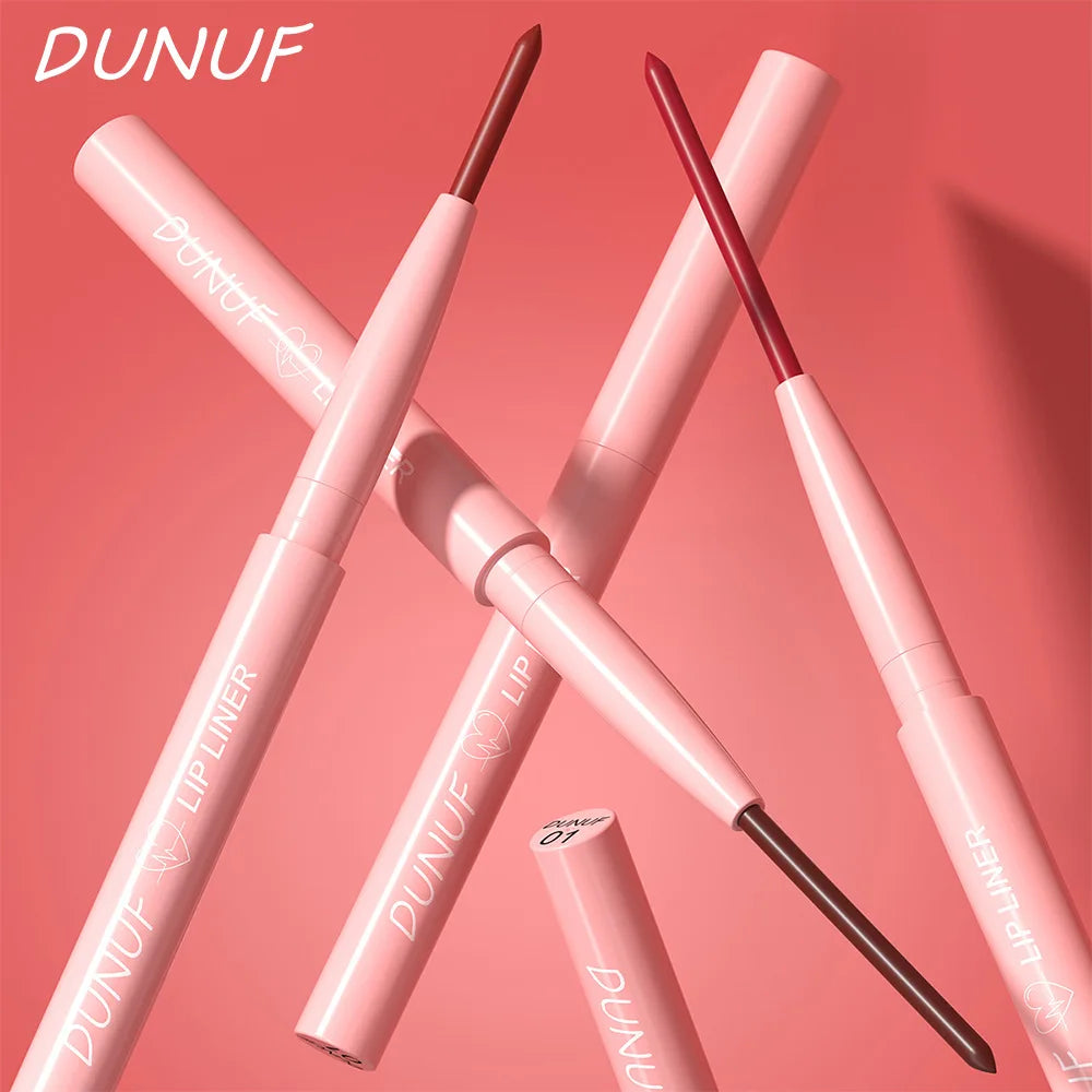 DUNUF 12 Color Matte Lip Liner Pencil Set Waterproof Smudge Proof Long Lasting Vegan Cruelty Free Lipstick Makeup Kit