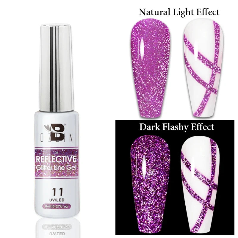 AWStorG 5ML Super Silver Metallic Gel Nail Polish Metal Effect Painting Gel Chromes Varnis Semi Permanent for Nail DIY