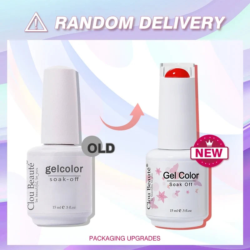 Clou Beaute Solid Gel Nail Polish Milky White Neon Green Color Gel Varnish HEMA TPO FREE Gel Polish Nail Art Semi Permanent Nail