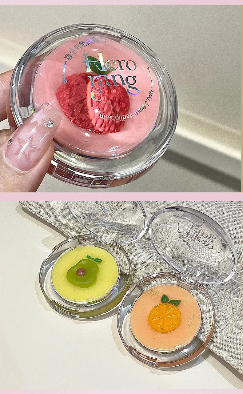Herorange Tinted Lip Balm Moisturizing Anti-Dry Reduces Lip Lines for Autumn Winter