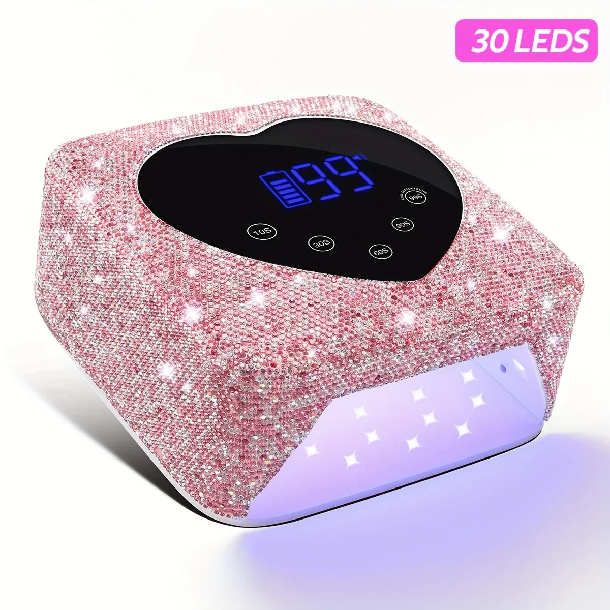 72W Cordless UV Nail Lamp Rechargeable 30 LEDs Nail Dryer with 5 Timer Settings UV Cabin Manicure Light for Nails Nail Art Tools