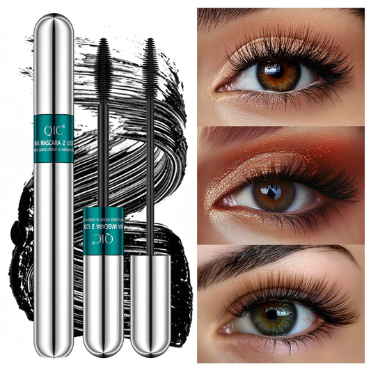 2 In 1 Dual Effect Black Waterproof Mascara 4D Lash Lengthening Thickening Curling Eye Makeup Cosmetics