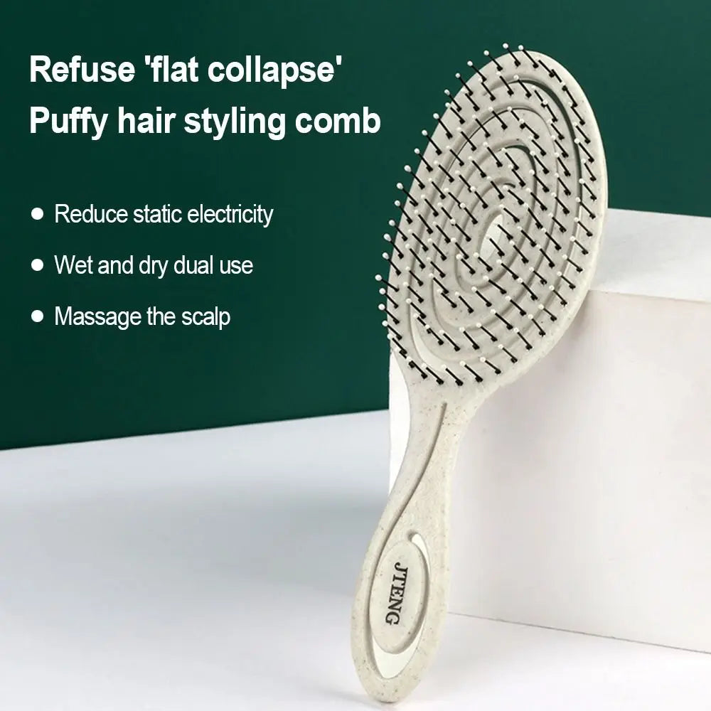 Flexible Hairdressing Styling Comb Soft Pins Massage Comb Hair Combs Wet and Dry Hair Brush