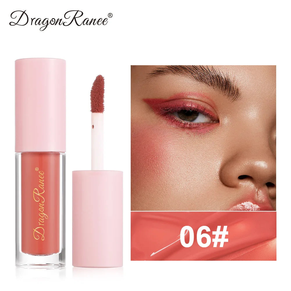 8 Colors Natural Lasting Mini Velvet Matte Liquid Blusher Peach Pink Tone Facial Contour Blush Makeup Women's Cosmetics