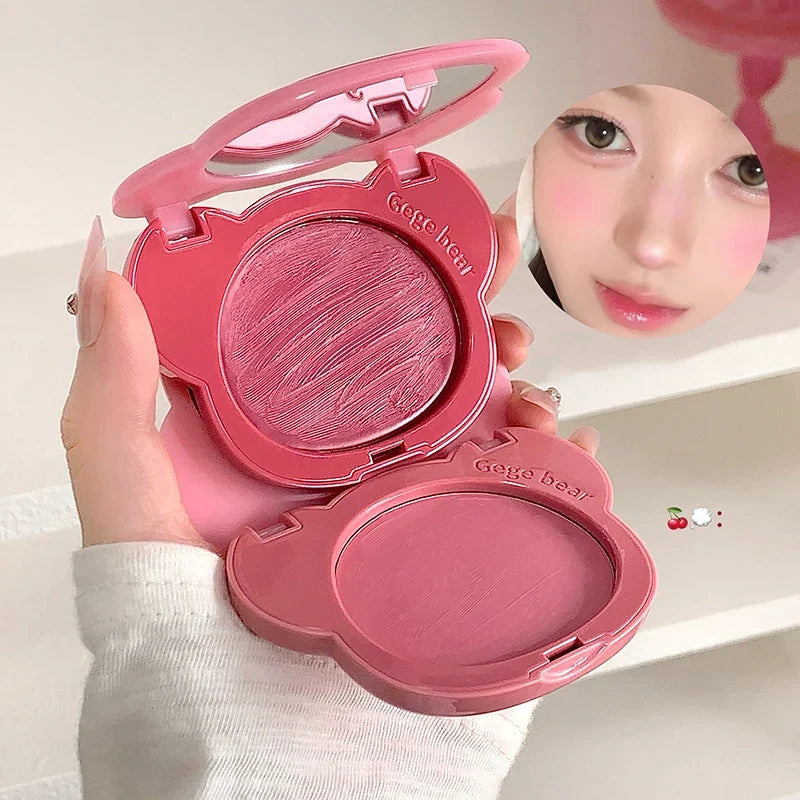 Apricot Pink Blush Cream Makeup Cheek Tint Rouge Violet Blusher Mud Palette Waterproof Monochrome Brighten Facial Moisture Blush