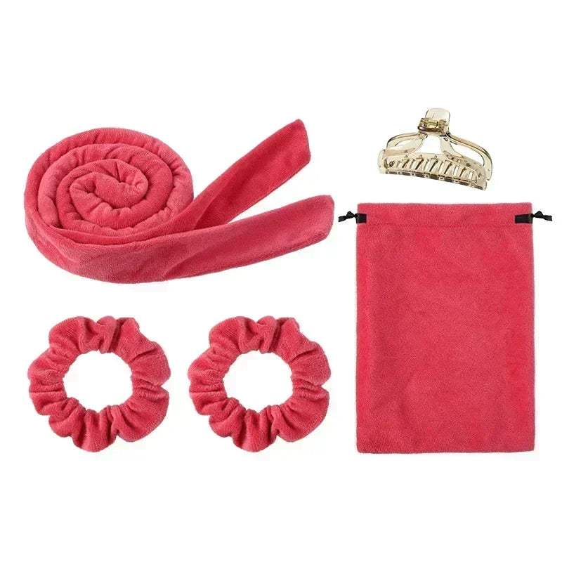 Heatless Curling Rod Headband No Heat Hair Curlers Ribbon Lazy Hair Rollers Silk Curls Sleeping Soft Headband Hair Styling Tools