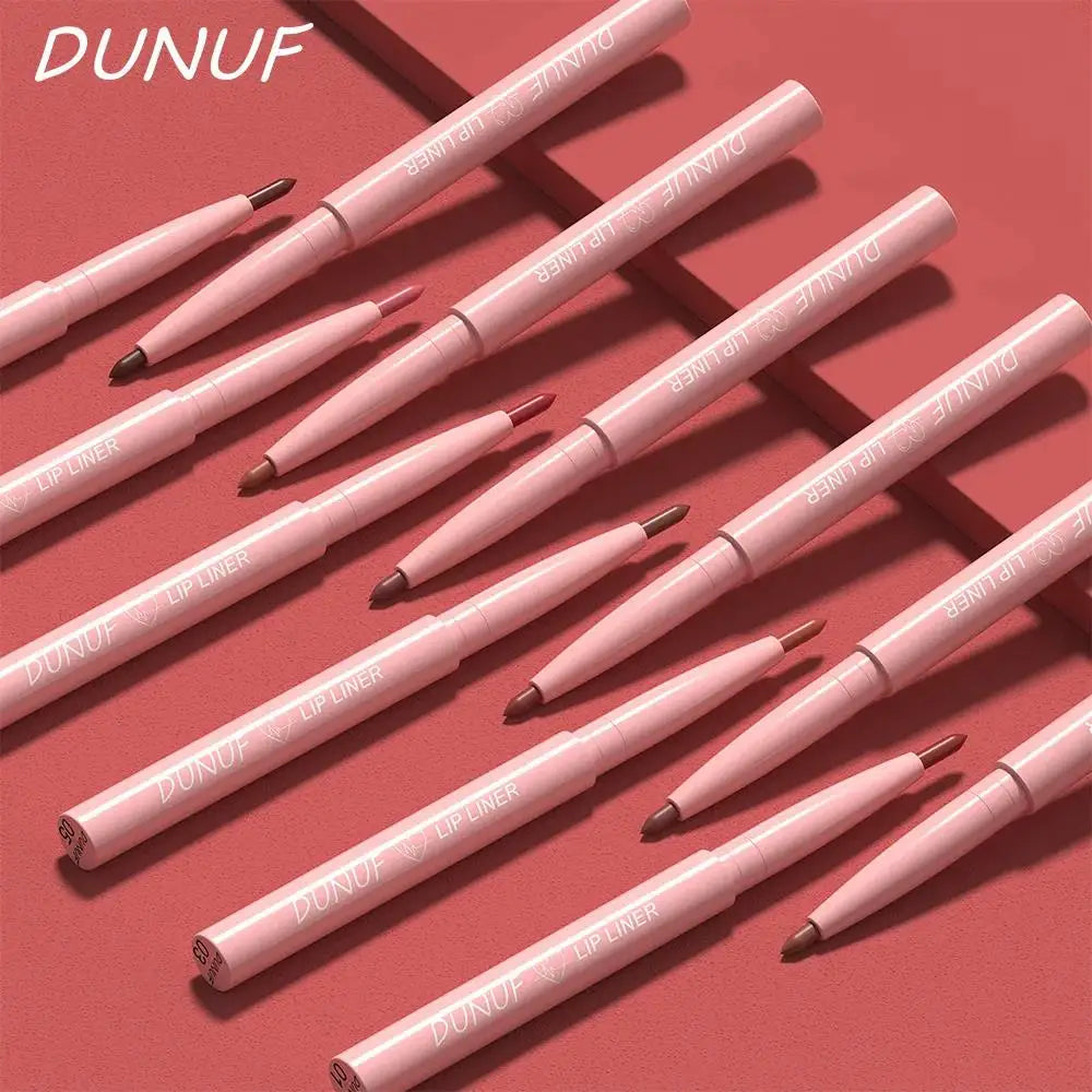 DUNUF 12 Color Matte Lip Liner Pencil Set Waterproof Smudge Proof Long Lasting Vegan Cruelty Free Lipstick Makeup Kit