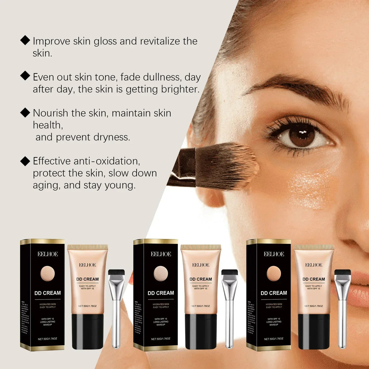 Face Foundation Liquid Waterproof Oil Control Matte Long Lasting Concealer Brightening Full Coverage DD Cream Makeup Cosmetics