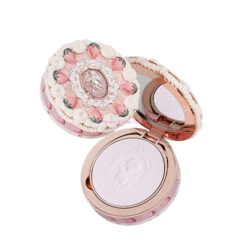 Flower Knows Shell Pearl Collection Baked Powder Mixed Color Honey Powder Clear Matte Makeup Setting Powder Natural Bronze Glow