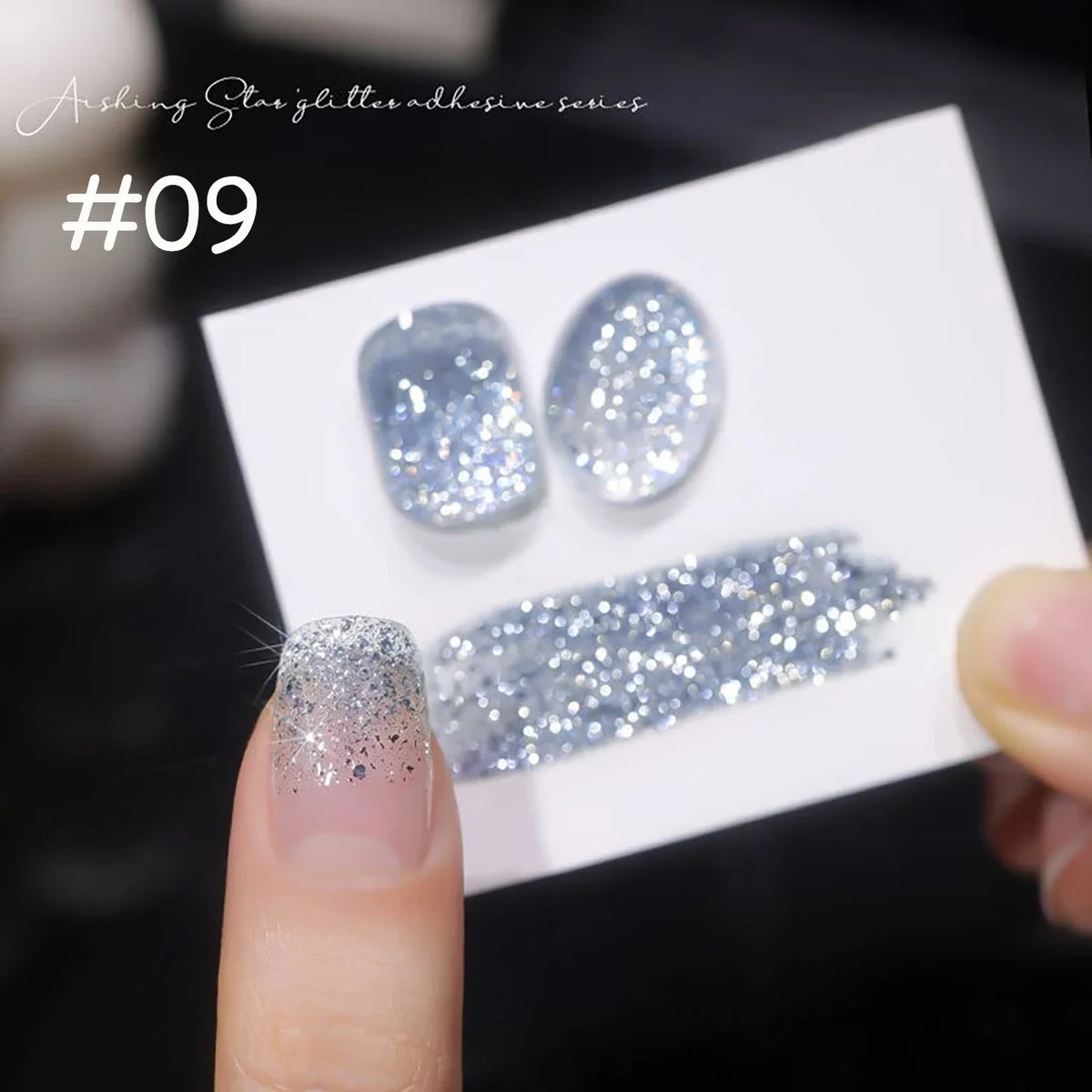 1-12pcs WS Summer Autumn Nails Flashing Reflective Disco Pink Blue White Broken Diamond Gel Nail Polish Nail Art Nail Supplies