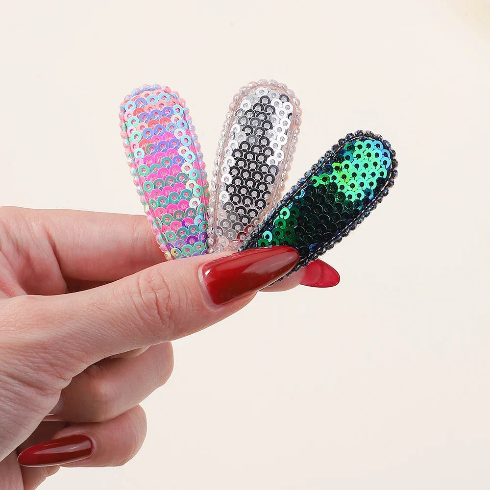 10Pcs/Lot Fresh Print Cotton Alloy Hair Clips for Kids Fabric Plaid BB Hairpins Girl Hairgripe Headwear Baby Hair Accessories