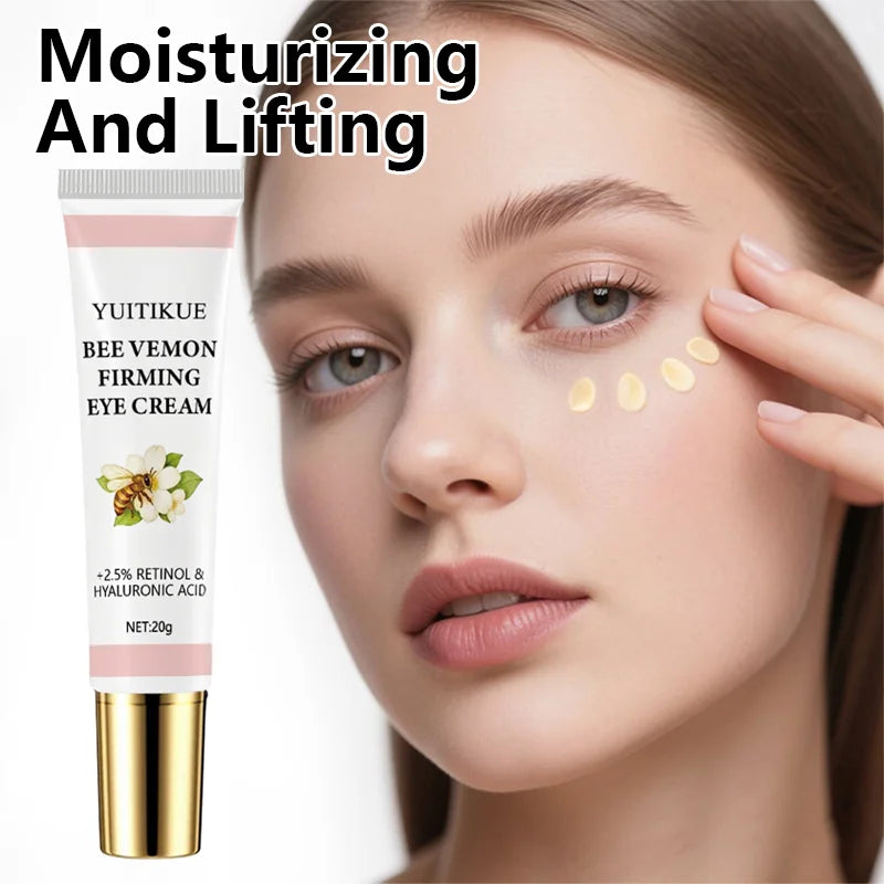 Bee Venom Firming Eye Cream 20g - with 2.5% Retinol & Hyaluronic Acid, Moisturizing & Lifting, Massage for Moist Eye Skin
