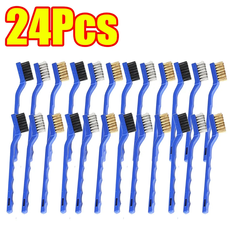 3-45Pcs Brass Cleaning Brush Metal Brass/Stainless Steel/Nylon for Gas Hoods Grease and Stain Removal Cooktop Cleaning Tool
