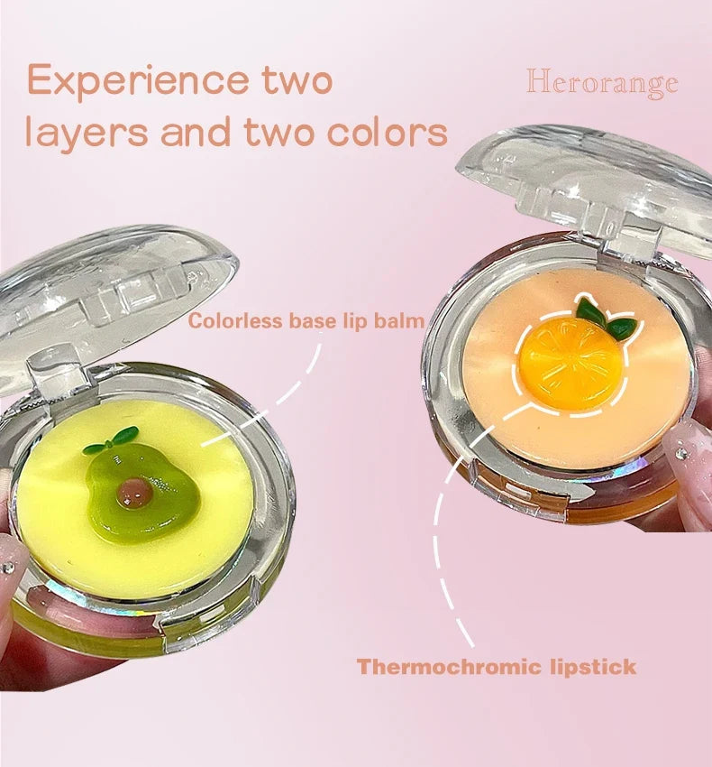 Herorange Tinted Lip Balm Moisturizing Anti-Dry Reduces Lip Lines for Autumn Winter