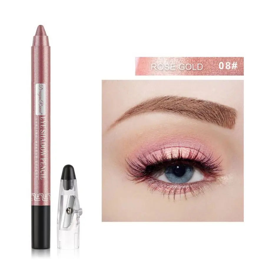Eyeshadow Pen, Eyeliner Pen, Eyeshadow Stick, Eyeshadow Pen for Lower Eyelid, Pearlescent Eyeshadow Pen with Sharpener, Foaming Pen, Single-Color Eyeshadow Pen, Pearlescent Lower Eyelid Eyeshadow, Highlighter, Smudge-Proof