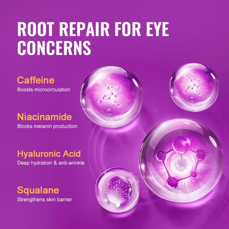 AUQUEST Anti Dark Circles Eye Serum Eye Bags Removal Caffeine Eye Cream Fade Fine Line Hyaluronic Acid Anti-Puffiness Skin Care