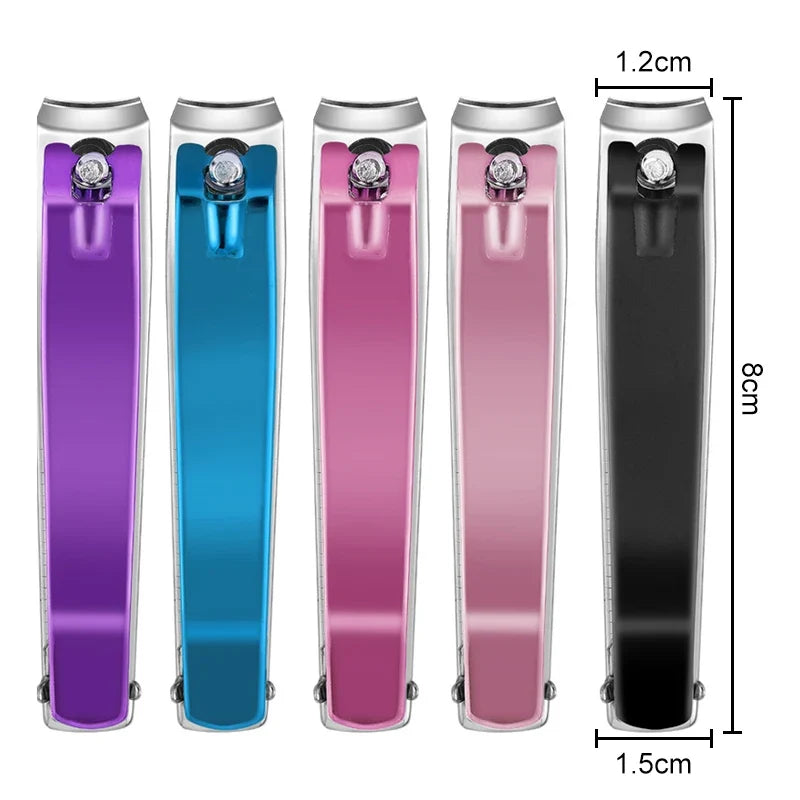 1PC Color Nail Clippers Stainless Steel Nail Cutter Thick Scissor Plier Toenail Fingernail Professional Manicure Trimmer NailArt