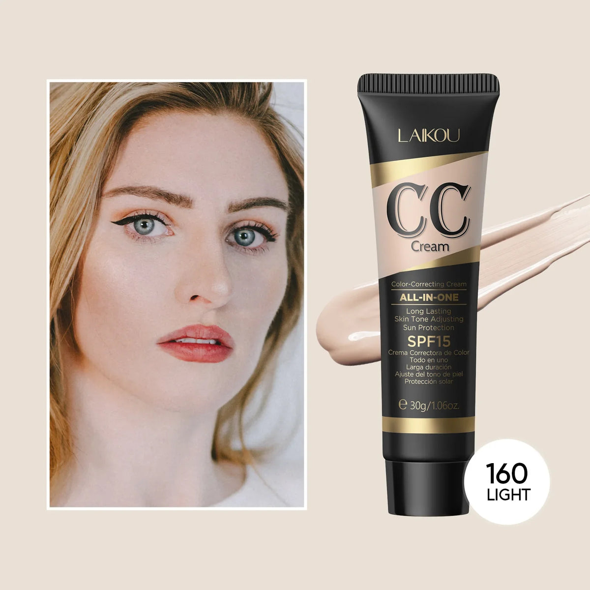 CC Cream Foundations Cover Blemishes Tinted Moisturiser Face Women Color Correcting Cream Tinted Moisturiser Hydrating
