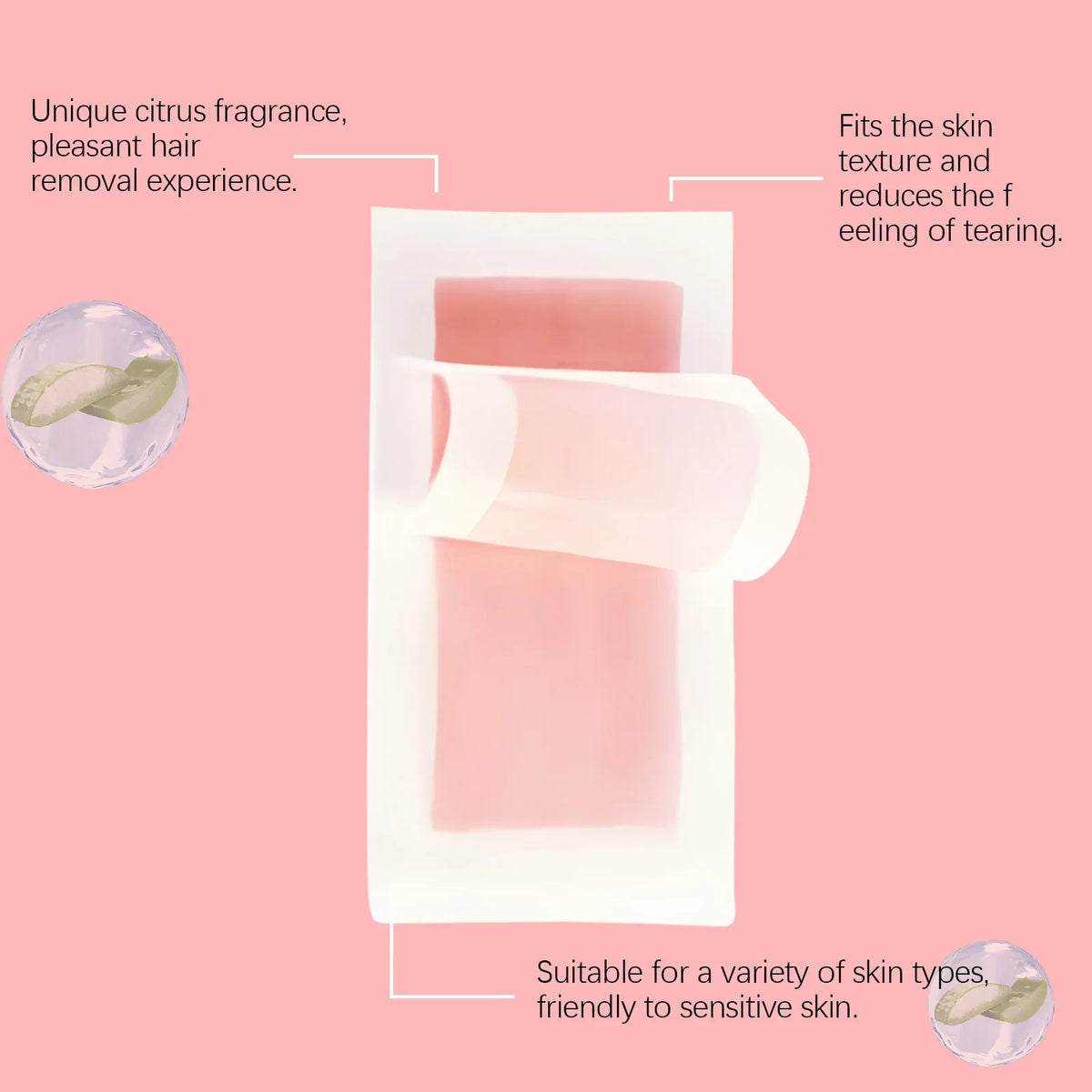 Hair Removal Wax Strip Professional Depilatory Cold Wax Strip Long Lasting Smooth Effective Gentle Body Facial Depilatory