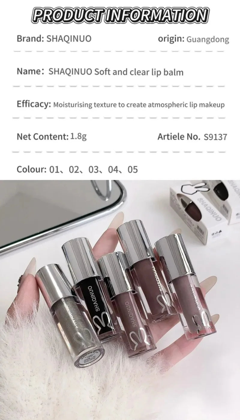 Black Gothic Lip Gloss Mirror Moist Matte Gothic Pure Black Silver Fine Flash Lip Glazed Low Saturation Lasting Lip Tint Makeup